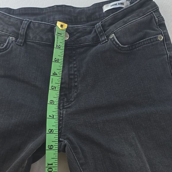 Anine Bing -1117 Black Skinny Jeans Mid Rise Women's Size 29 - Picture 9 of 10